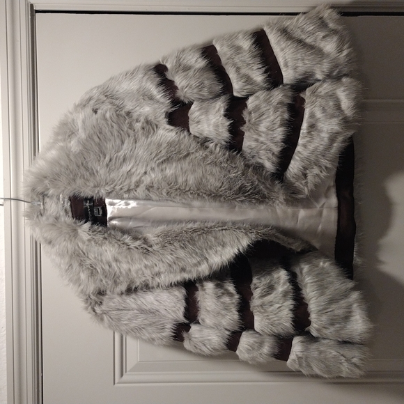 Woman's bagatelle faux fur suede coat size 1 - Picture 1 of 9